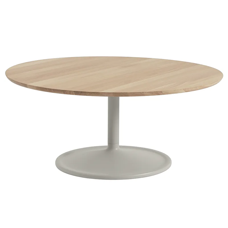 Muuto, Soft Coffee Table 95 cm Solid Oak Grey
