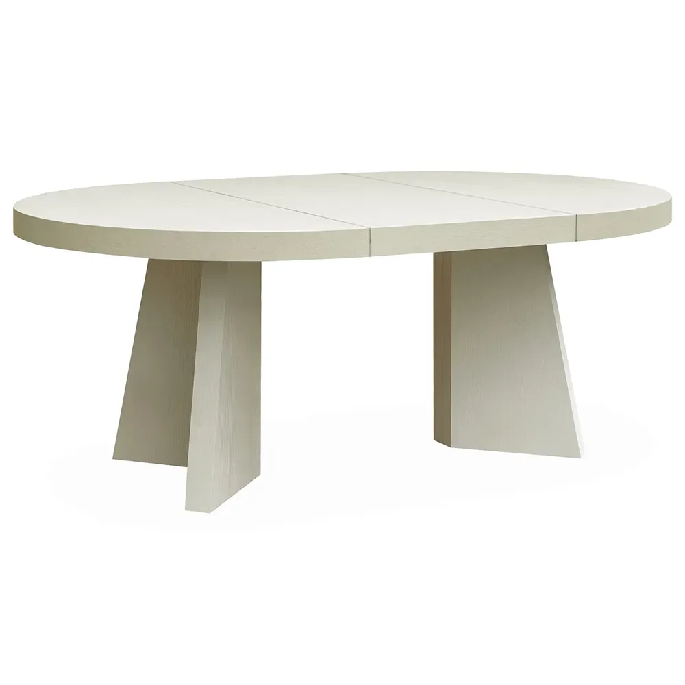TRENT delbart spisebord 130-150x130 cm-Ivory mist