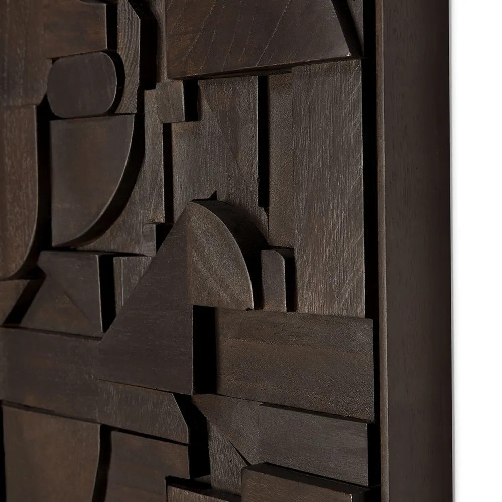  Bricks Vægdekoration 60x50 cm Brun