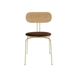 Curious Spisestol Eg/Messing Teddy Brown