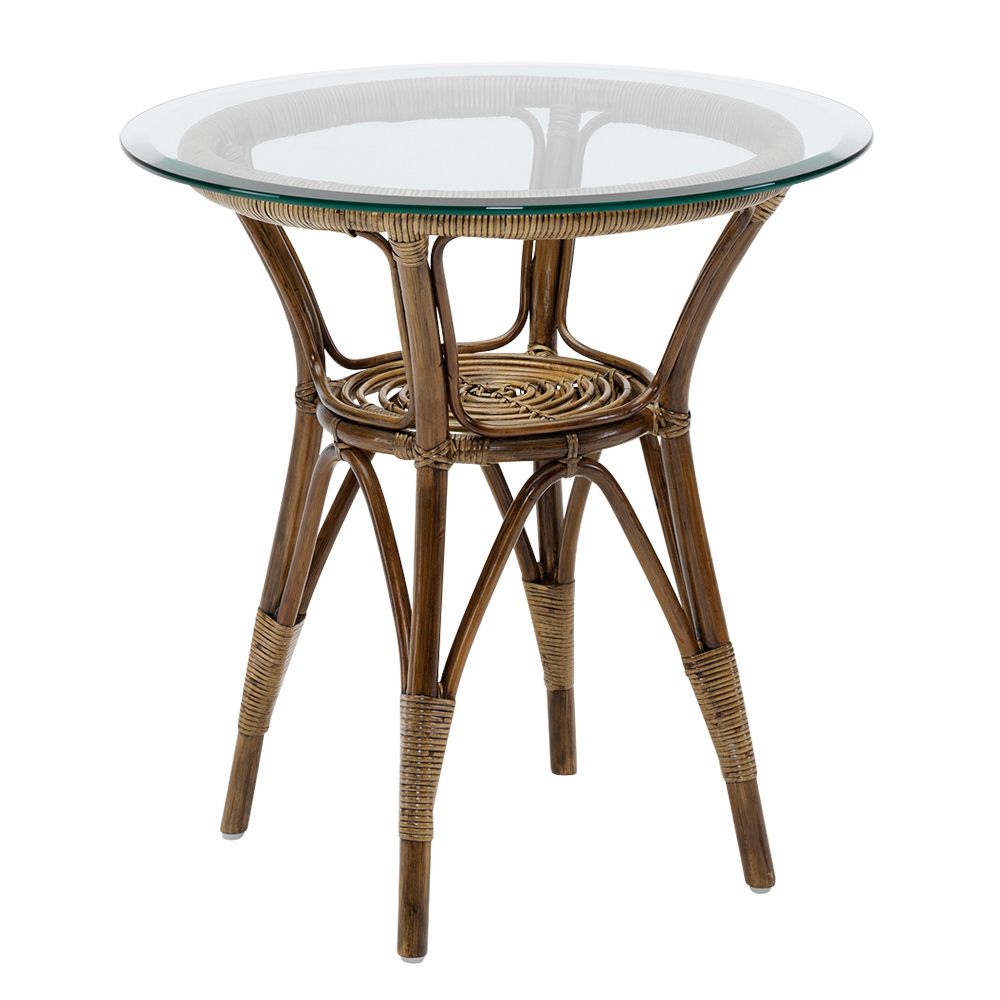 Sika Design Tony sidebord antik brun/Inkl. glasplade - 60