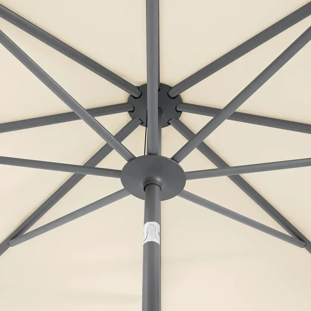 Twist parasol 300 cm anthracite Kat.5 810 Black Stripe