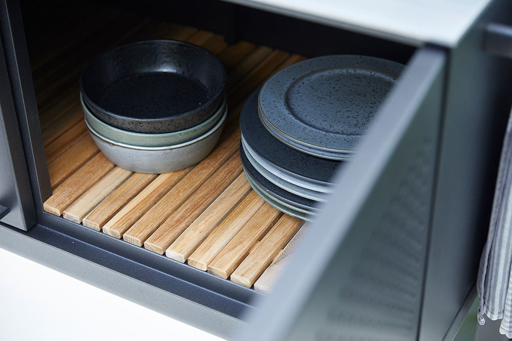 Drop Udekøkken Lava Grå Inkl. Væg