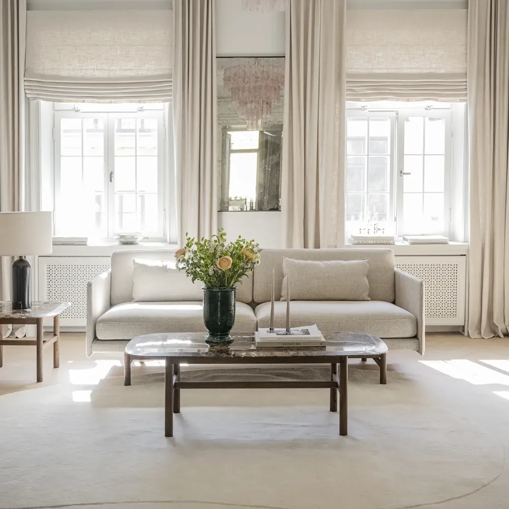 Hammond sofabord 135x62 cm brun marmor