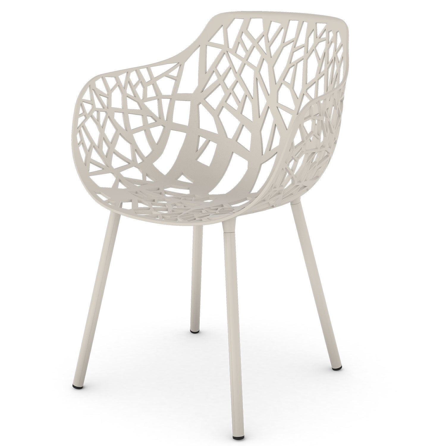 Fast, Forest Stol med armlæn Creamy White