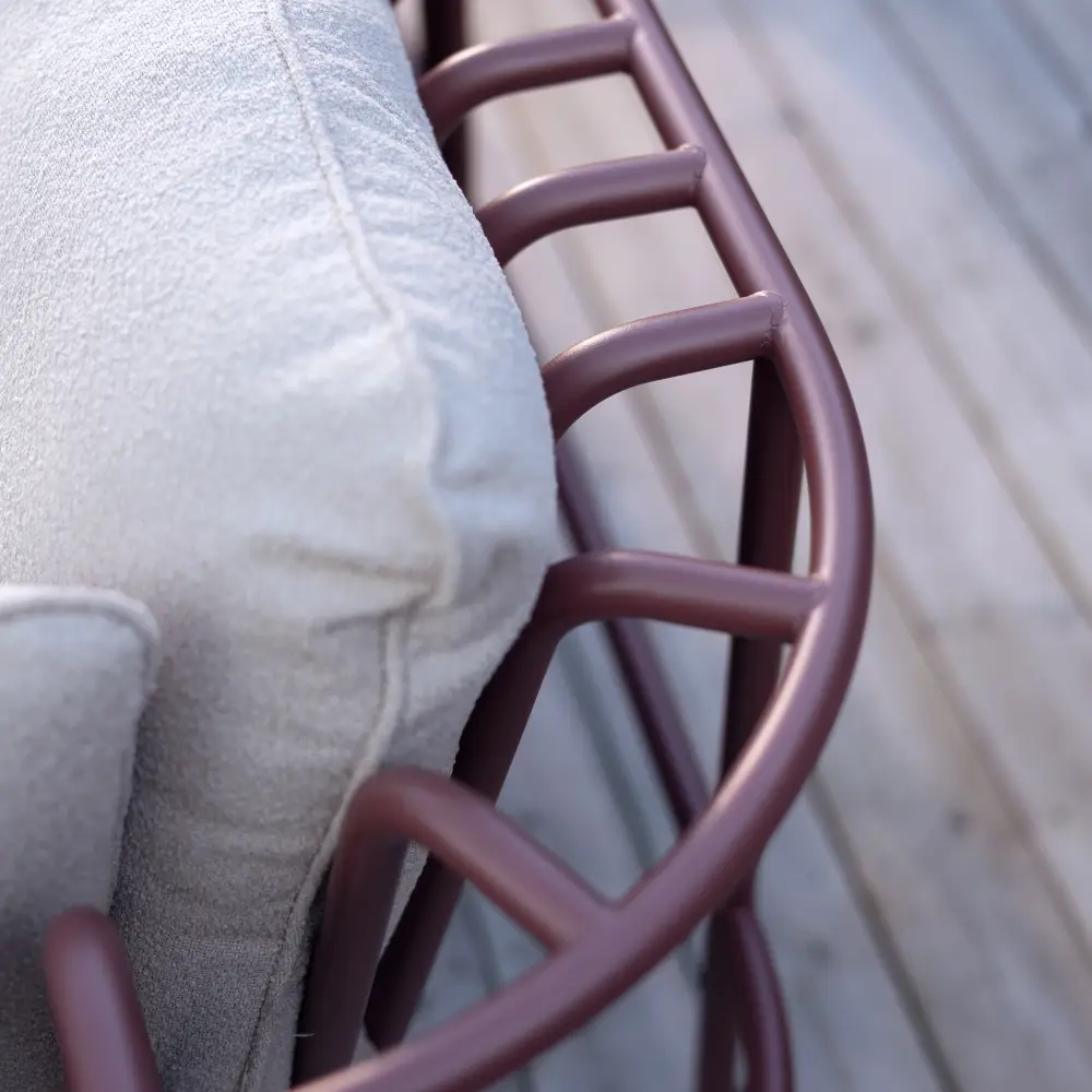 Collier midterste sektion  Zin red / Teddy beige