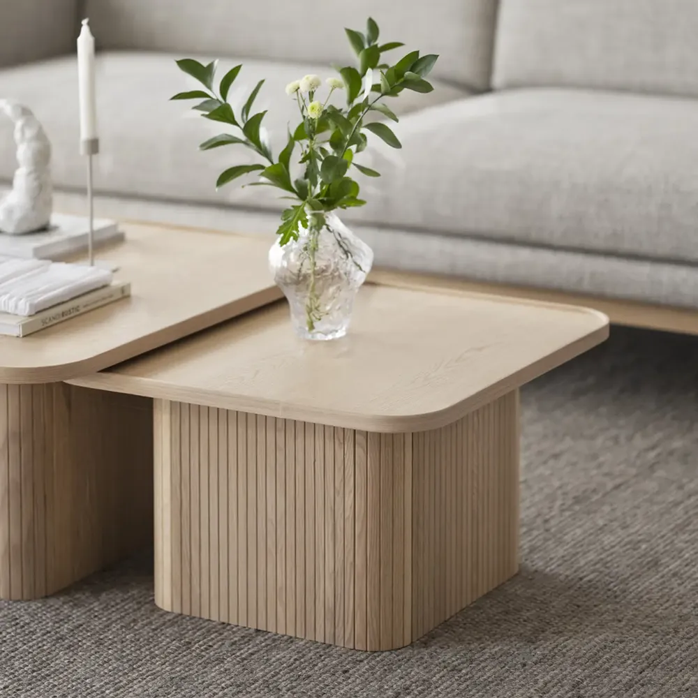 Sullivan sofabord 80x80 cm hvidpigmenteret