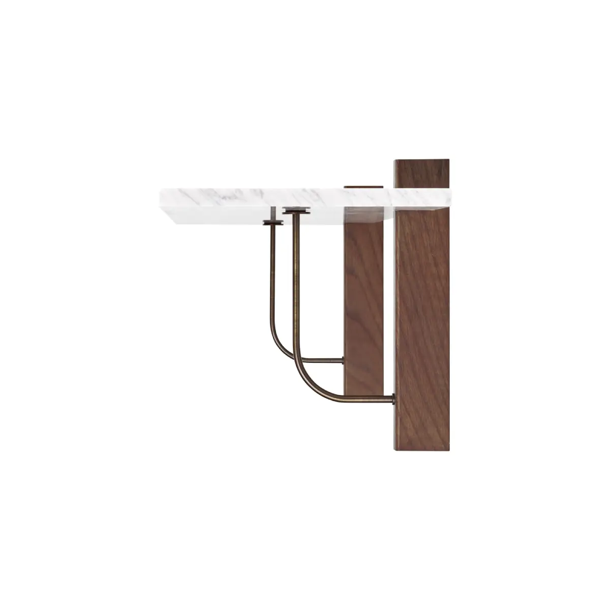 Corbel hylde Marmor/Mørk Eg Stor