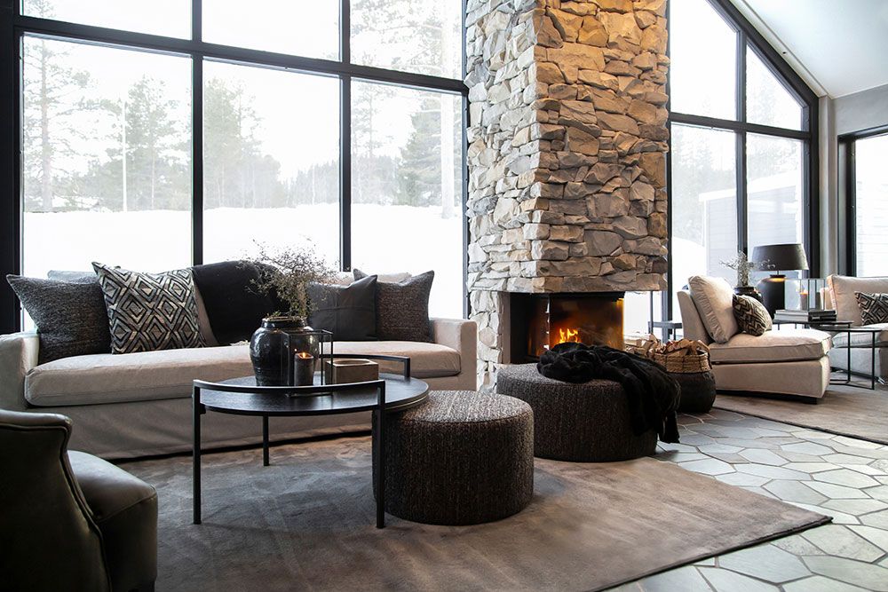 Cortina Fodskammel/Puf 60 cm Coelle Grey Artwood