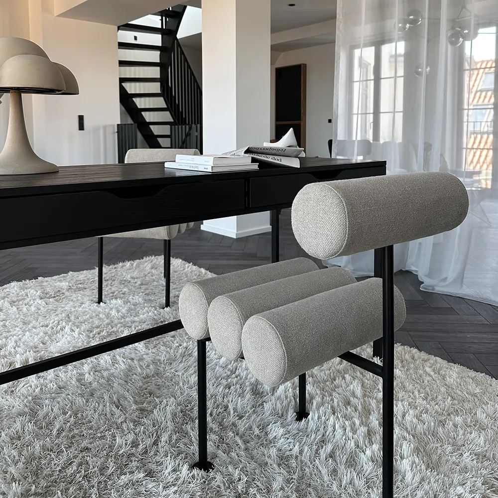 Hiro Spisestol Sort Stel - Hør