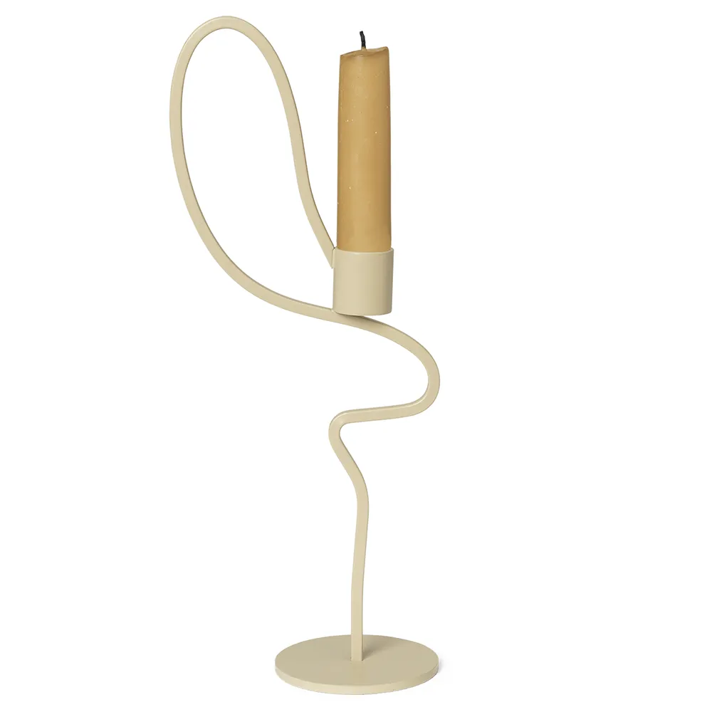 Ferm Living Valse lysestage high Cashmere