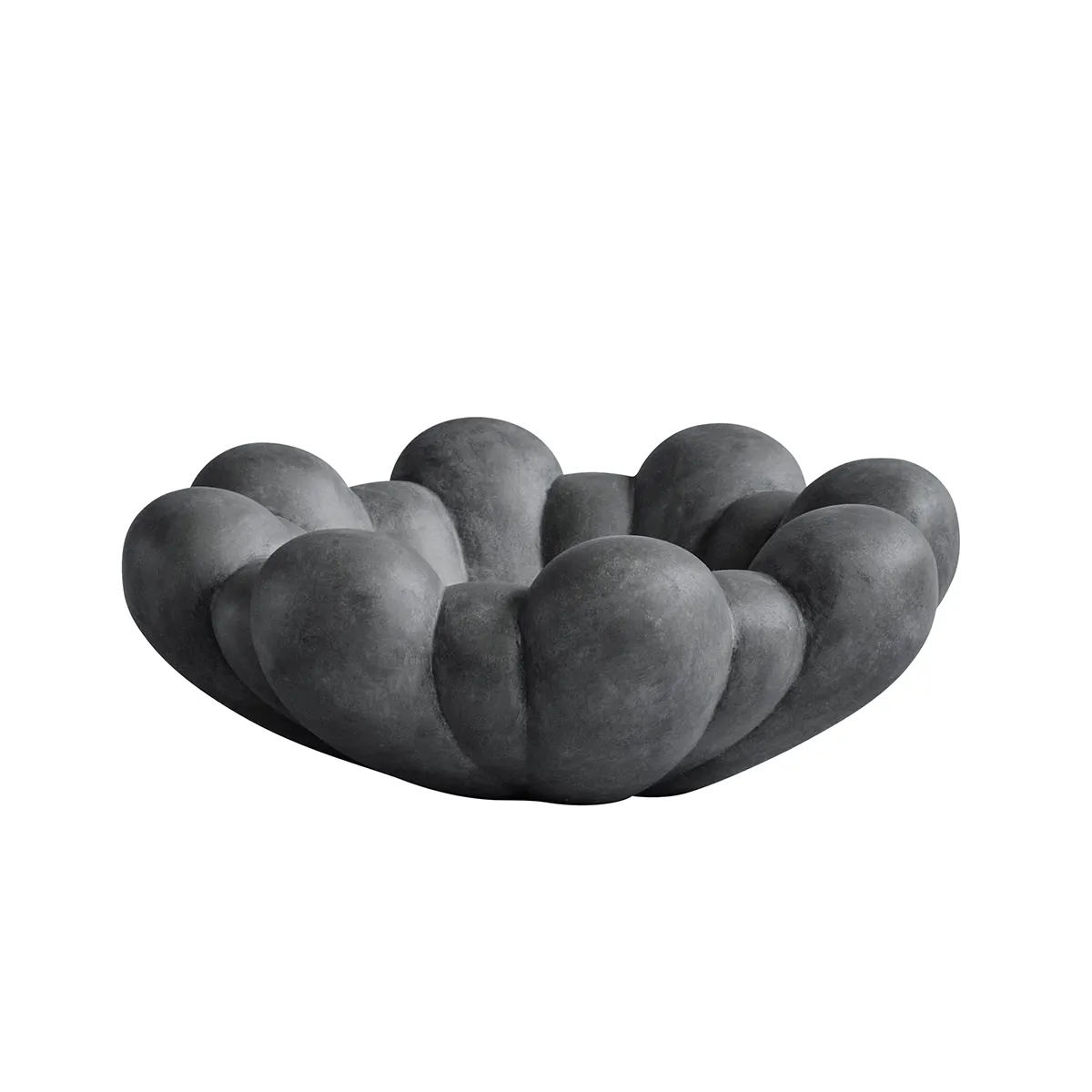 101 Copenhagen, Håndlavet Dekorationsskål Bloom Dark Grey Ø 44 cm