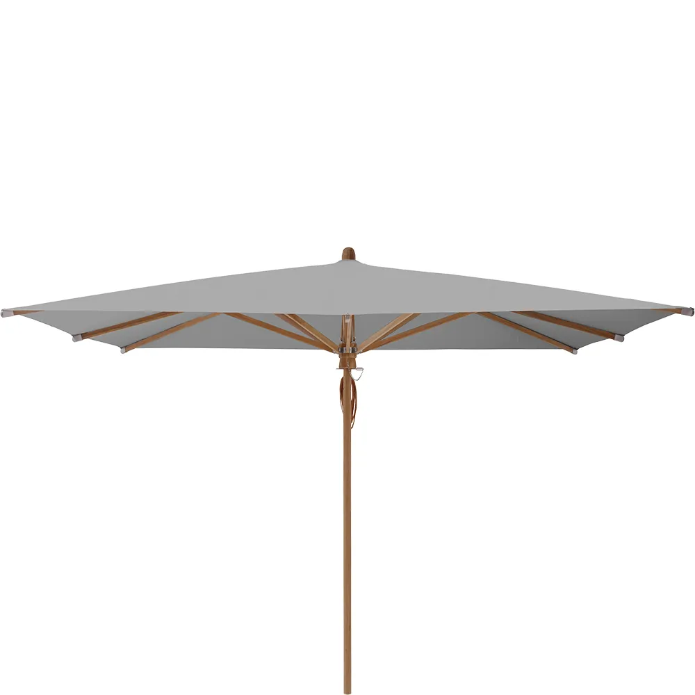 Glatz Teakwood parasoll 330×330 cm Kat.5 652 Silver
