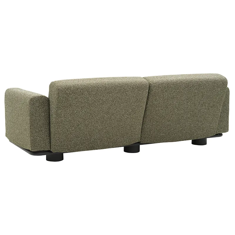 Bolster sofa Antracit / Teddy Verde