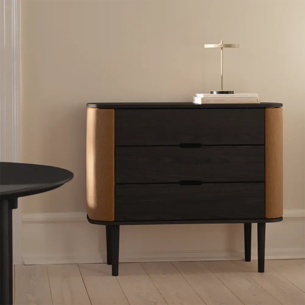 Treasures kommode i sort eg/Sugar Brown