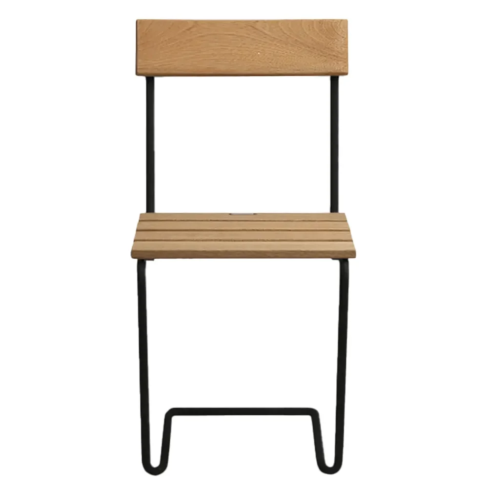 Stol 1 olieret eg / sort stel