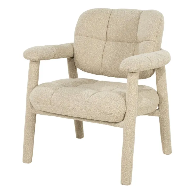 Knox Loungestol 71,5x73x81 cm Metal & Stof taupe