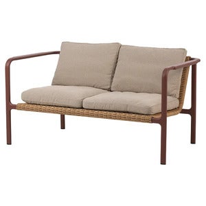 Motty 2-pers. sofa     Zin Red / Teddy Beige