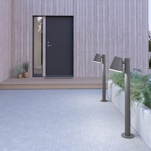 Mist udendørs pullerter i grafitstruktur E27