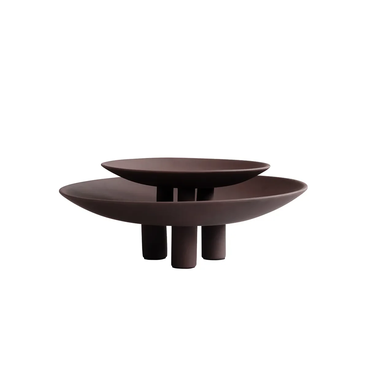 Håndmalet dekorationsfad Duck Mini Chocolate Brown Ø 30 cm
