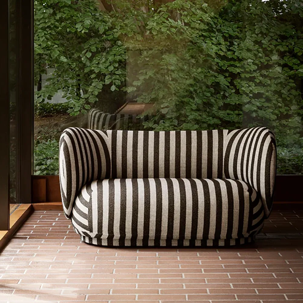 Rico 2-personers sofa Louisiana - Sand/Black