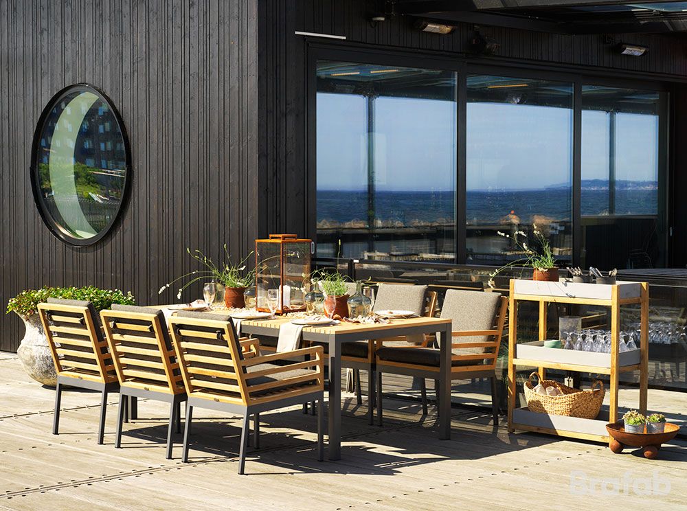 Zalongo Spisebordsstol Grå/Teak Brafab