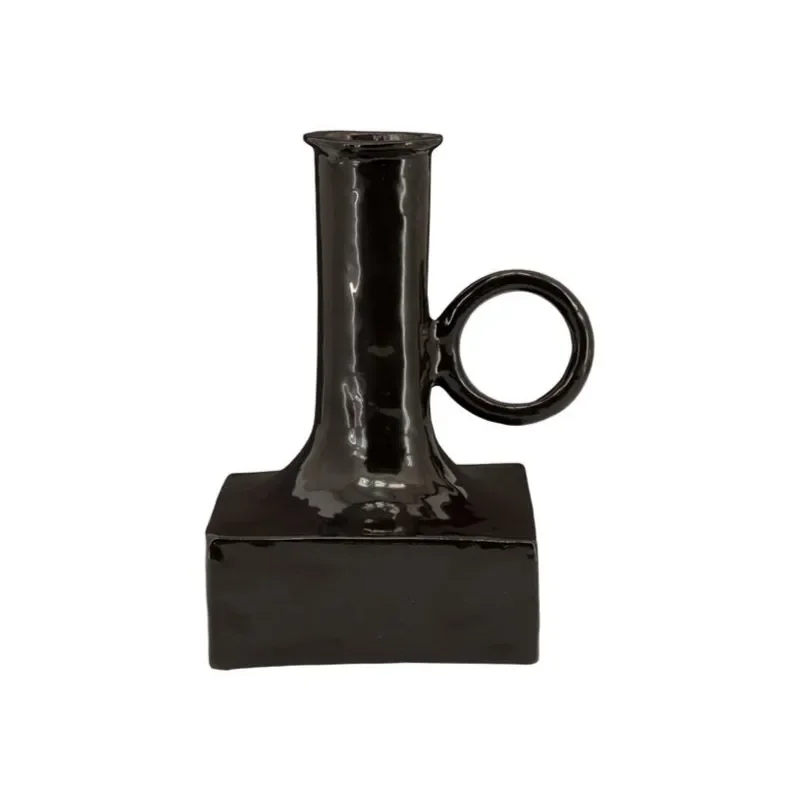 Oro 2 vase 20x16x25 cm aluminium brun