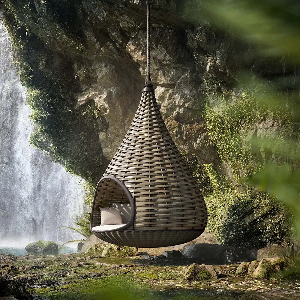 NESTREST hanging lounger, oliven 