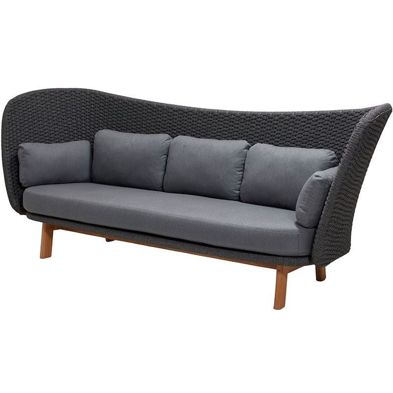 Cane-line, Peacock Wing sofa mørkegrå inkl puder