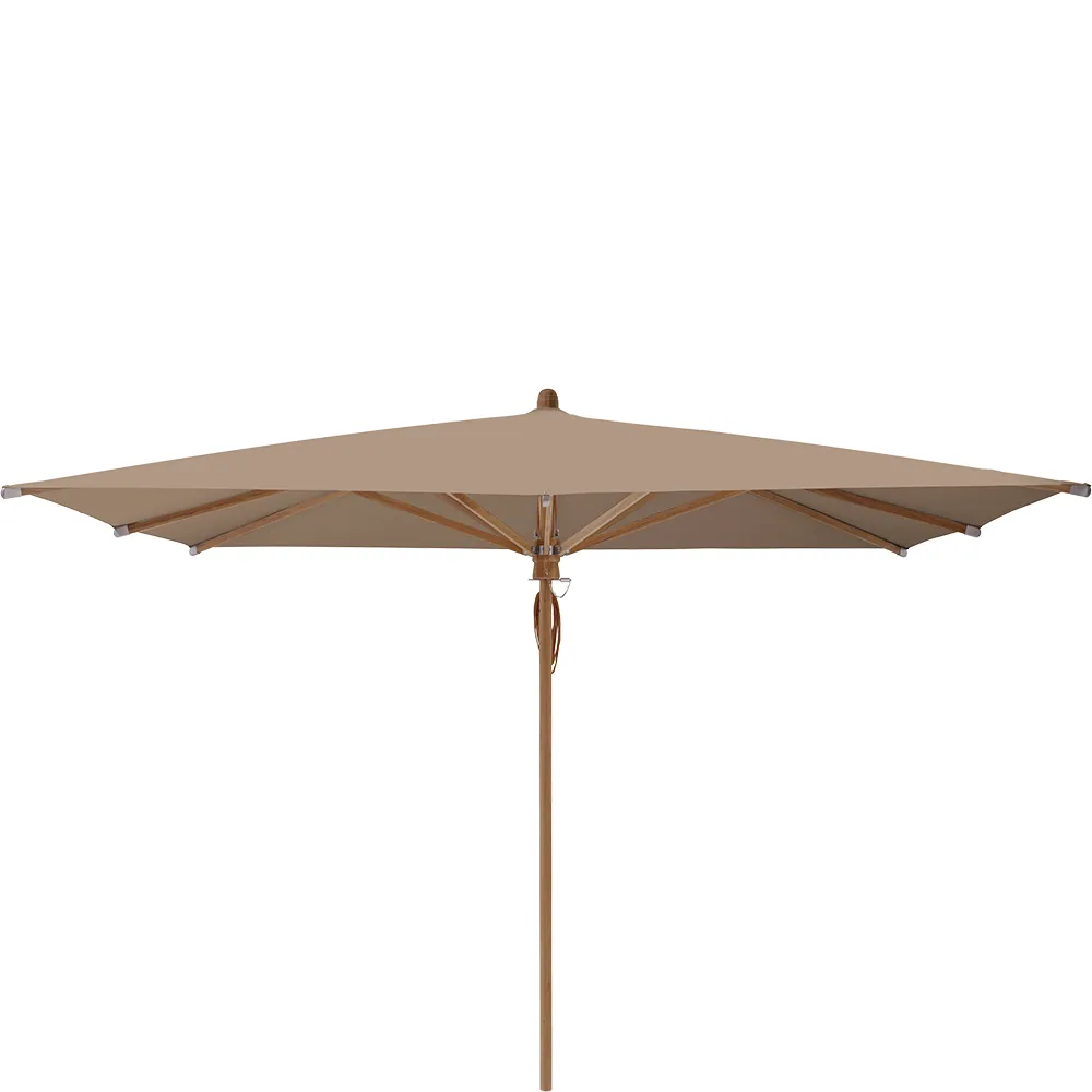 Glatz Teakwood parasoll 330×330 cm Kat.5 650 Camel