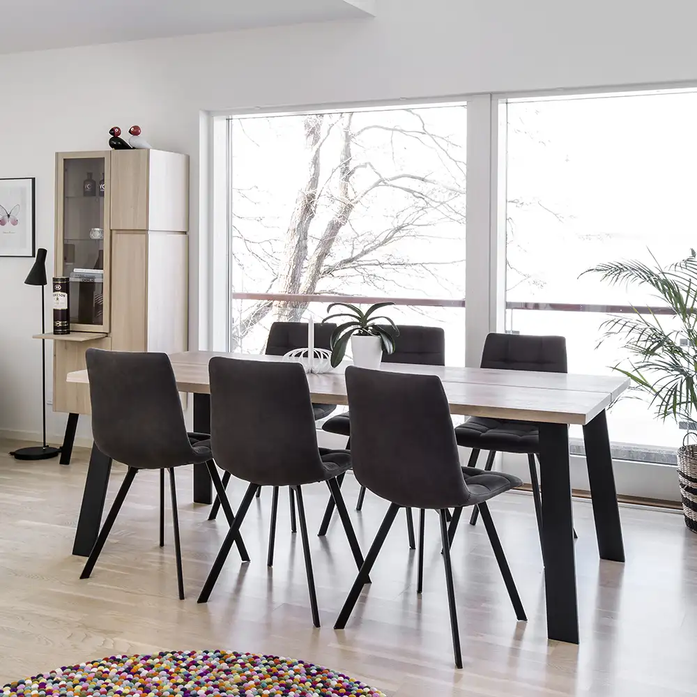 Ruth Spisestol grå 4-pakke