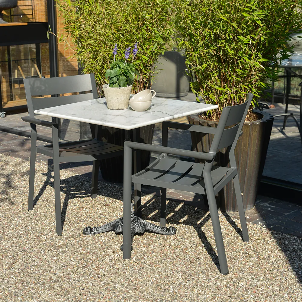 Loire Marmorbord 70x70 cm hvid