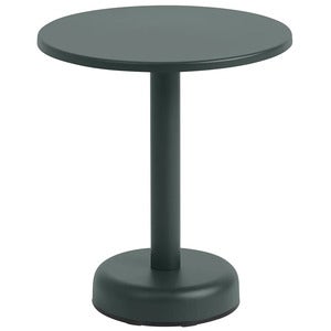 Linear Steel Sofabord Ø42 cm Dark Green 