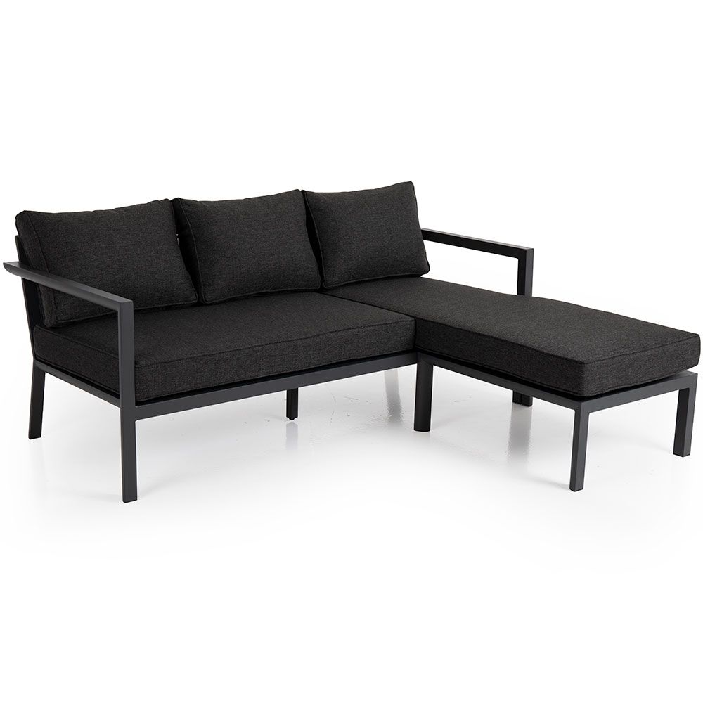 Delia Chaiselongsofa Antracit/Grå Brafab