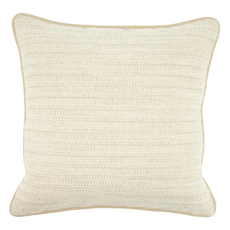 By-Boo, Faye 50x50x4,5 cm Polyester & viscose, down feather filling Pluto beige