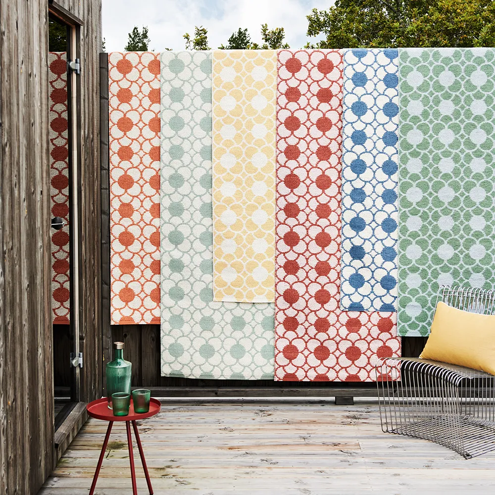 Anya tæppe Oregano/Blue Fog 70 x 200 cm