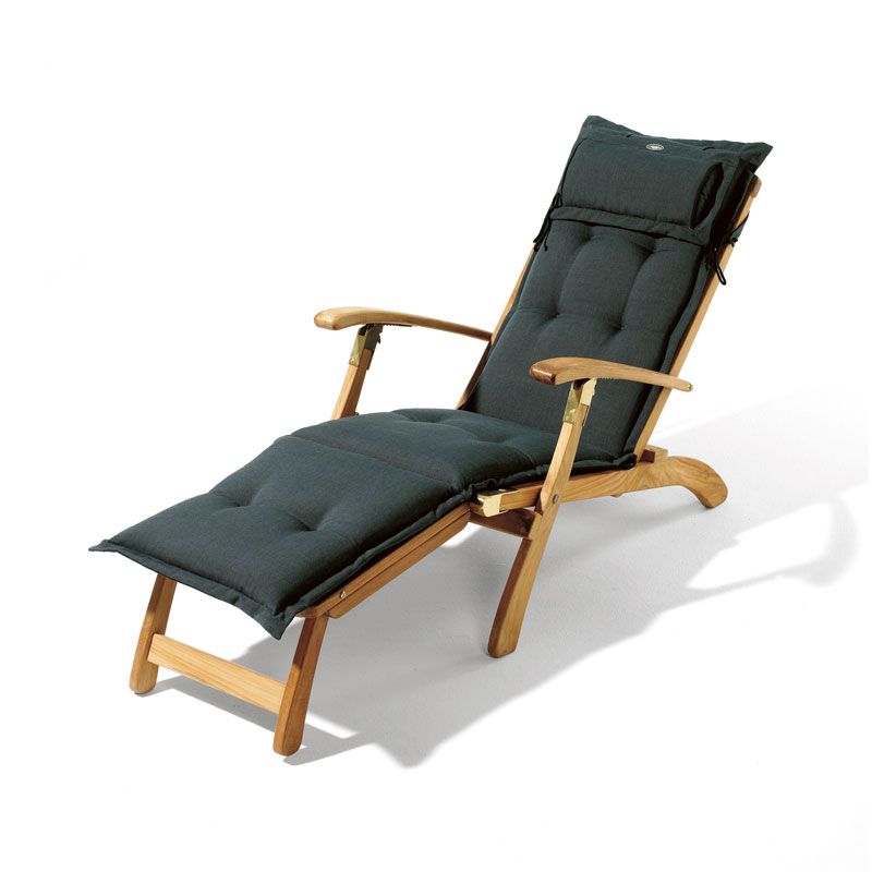 Canyon dækstolspude strukturdralon denimblå