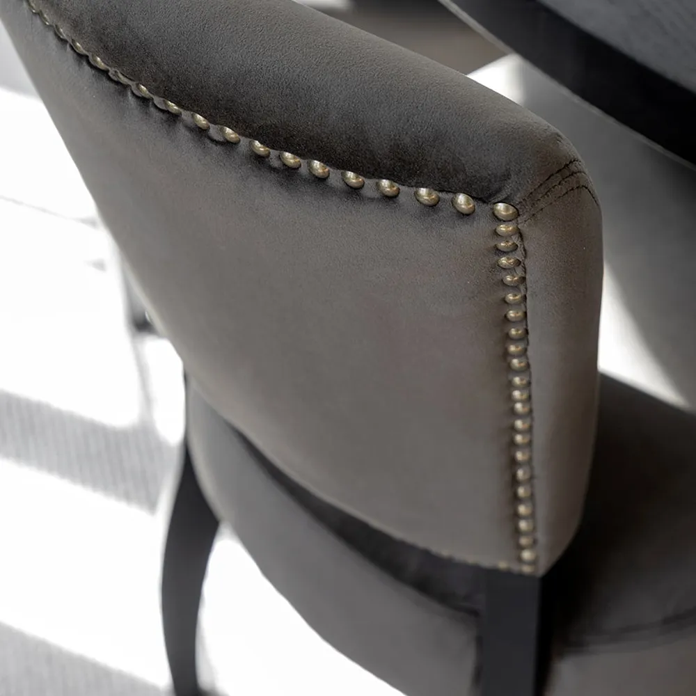 Stol/Karmstol Maggie Velvet Dark Brown Artwood