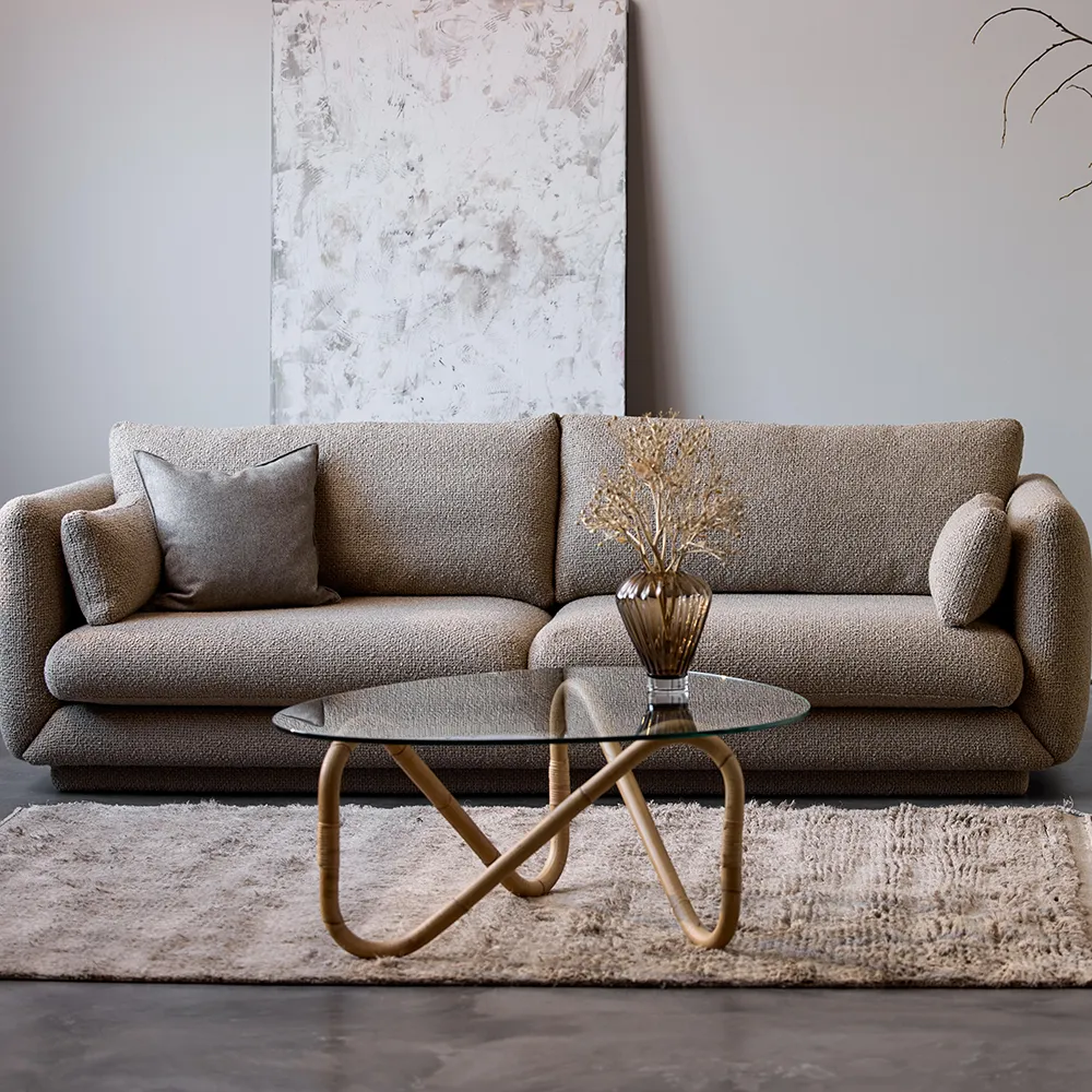 Bloom 3-personers sofa m/sokkel Taupe