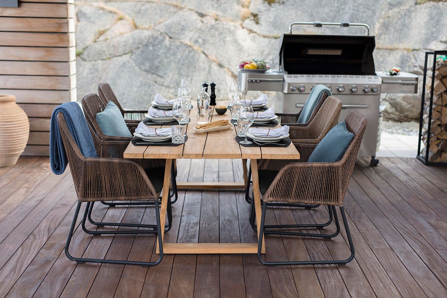 Laurion Spisebord 100x230 cm Natur Teak Brafab