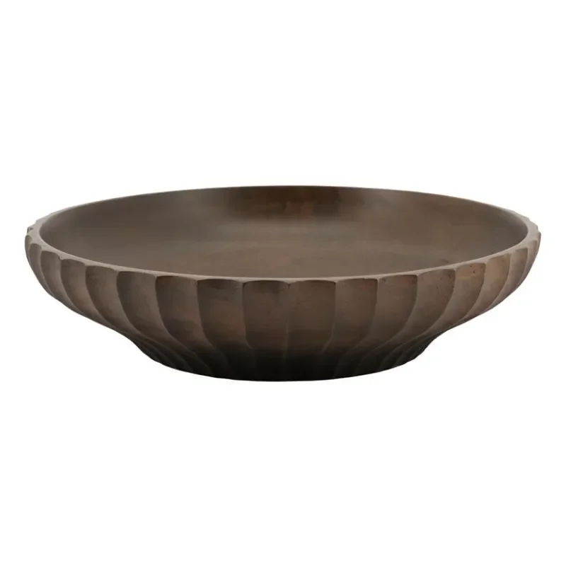 Yori large Skål 25x25x6 cm Mangotræ dark brown