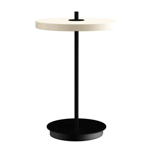 Asteria Move Bærbar lampe Pearl White/Black Stem