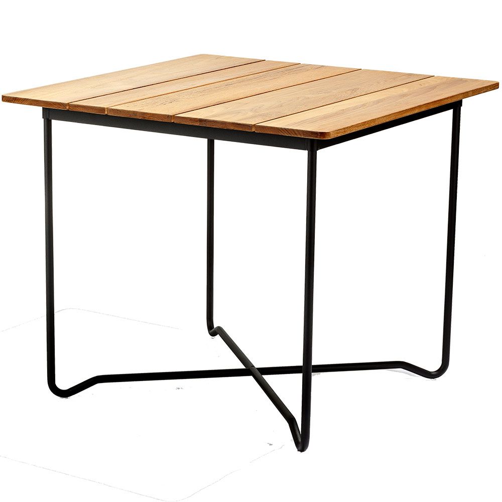 Grinda Bord 85x85 cm Sort/Teak Skargaarden