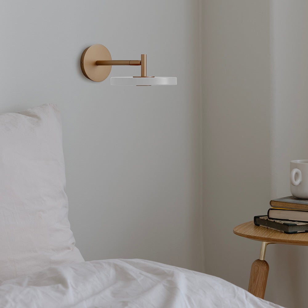 Asteria Wall Short Væglampe Ø15 cm Pearl White