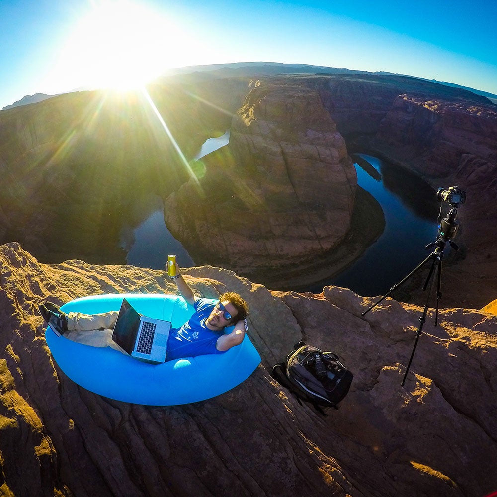 Lamzac oppustelig divan jungle green 