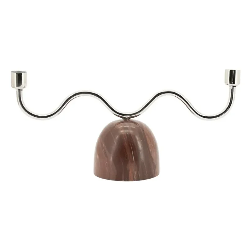 Lumiere 2 34x10x16 cm Marmor & Jern Brun