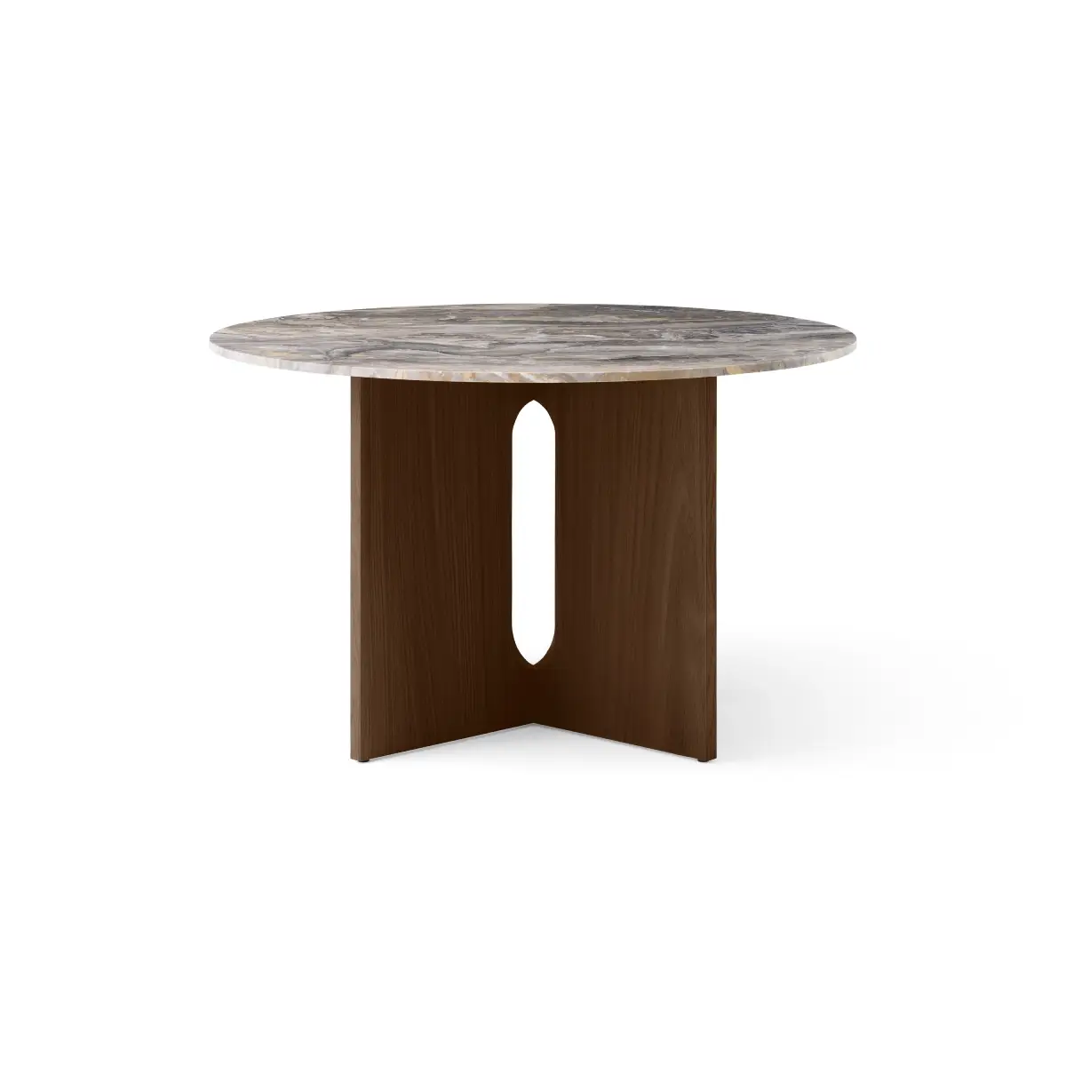 Audo CPH, Androgyne Spisebord - Eg/Marmor Grå Galaxy - Ø120 cm