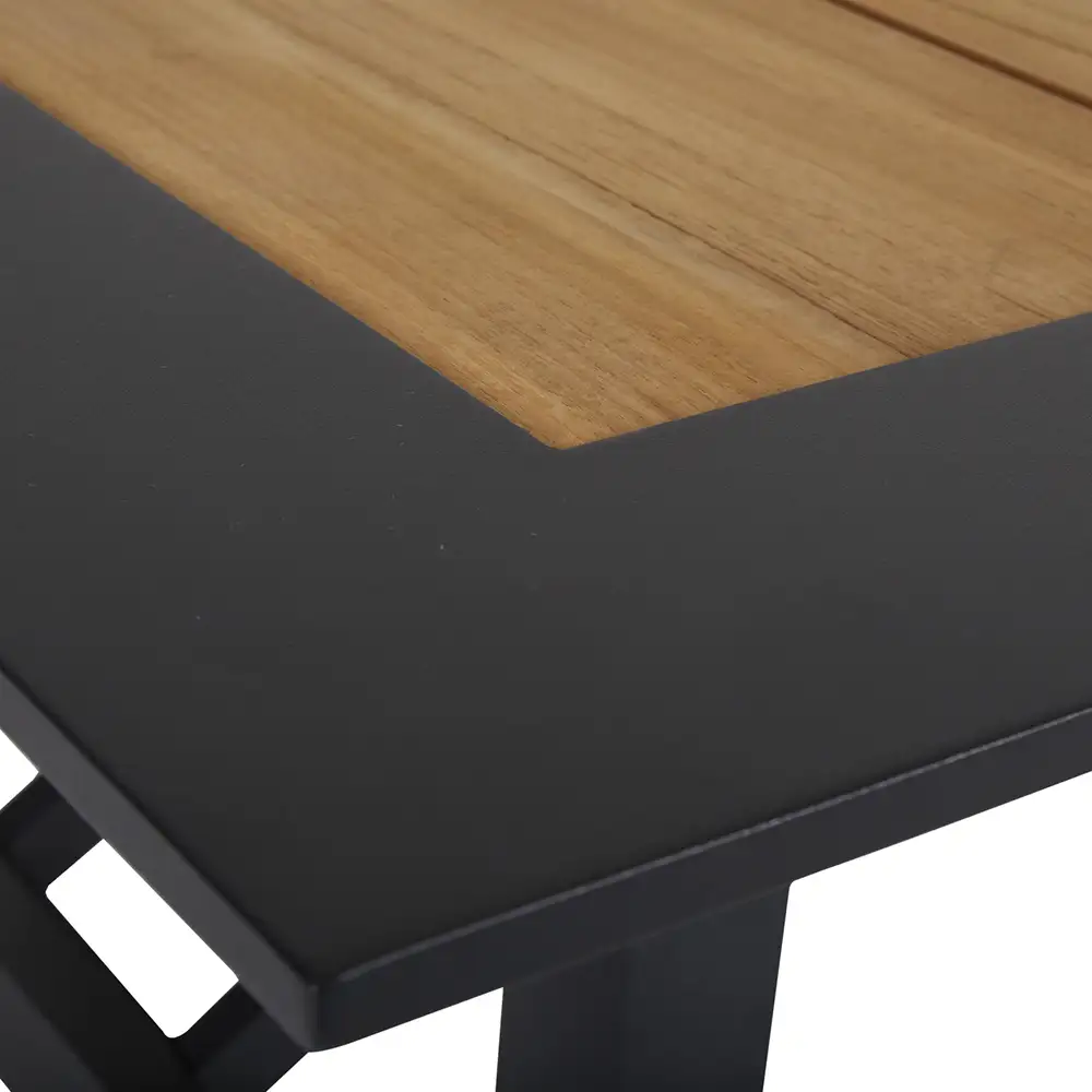 Chios Spisebord 100x175 cm Sort/Teak Brafab