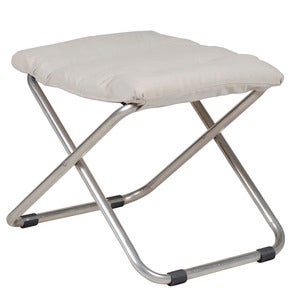 Chico soft fodskammel beige aluminium 