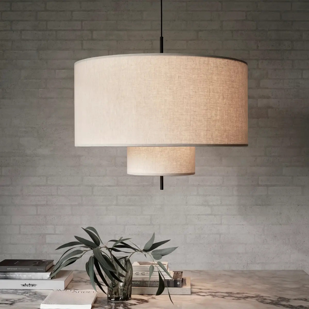 Margin Pendel Ø90 Beige Canvas